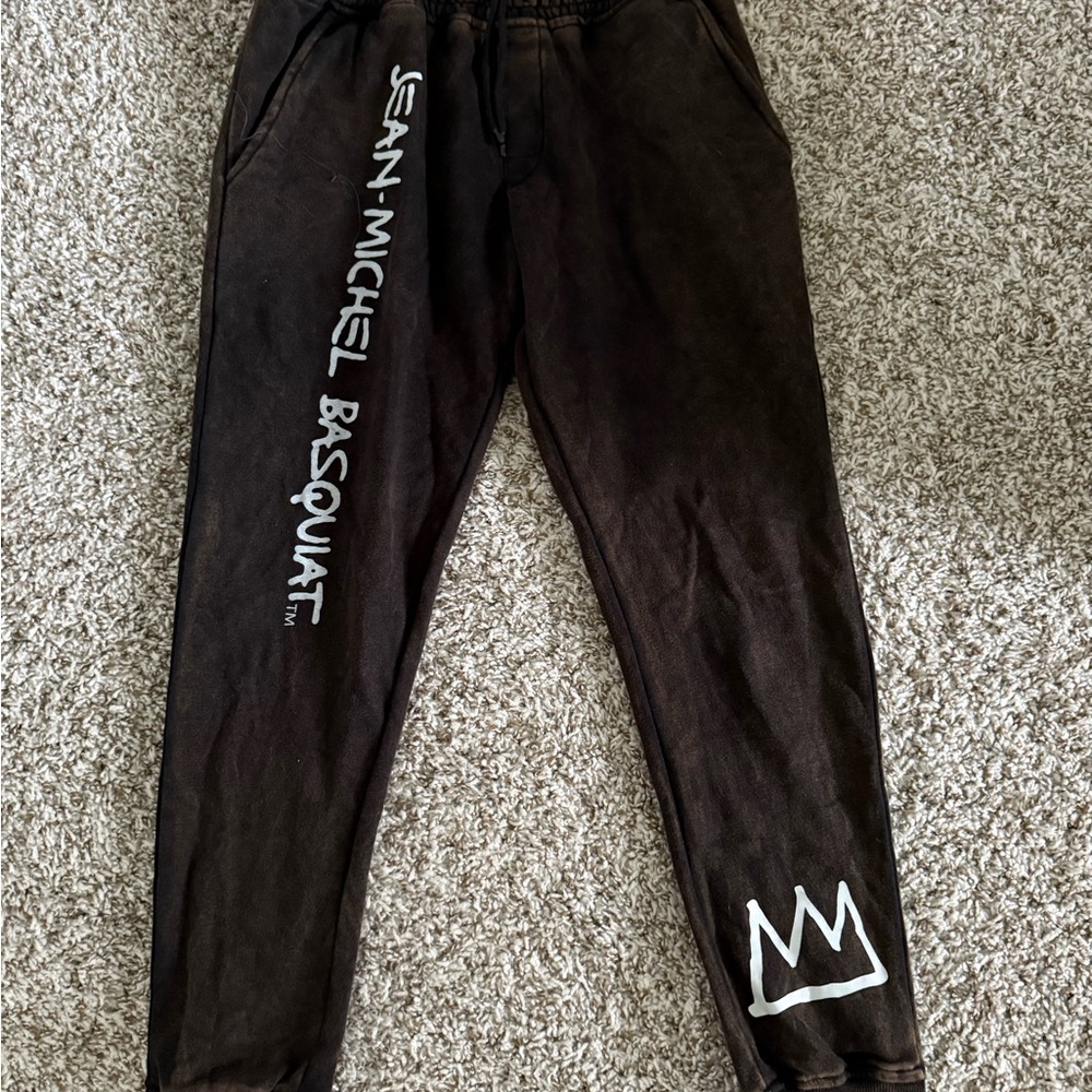 Basquiat Brown Joggers Men Size Small